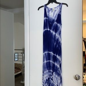High-low indigo tie dye Dress